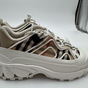 Burberry Cream and Black Sneakers